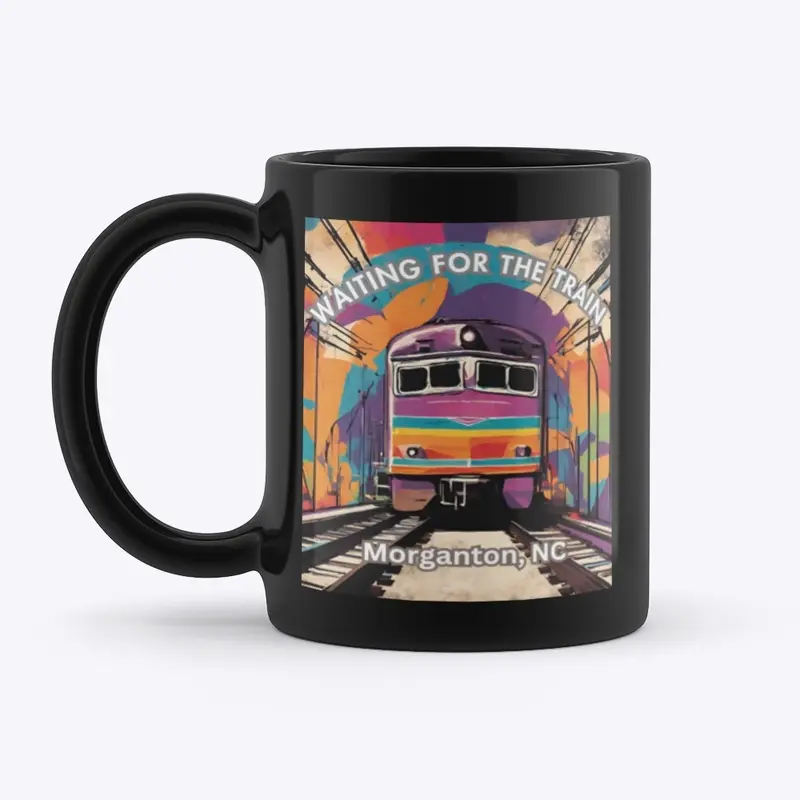 Waiting For The Train Mug - Black